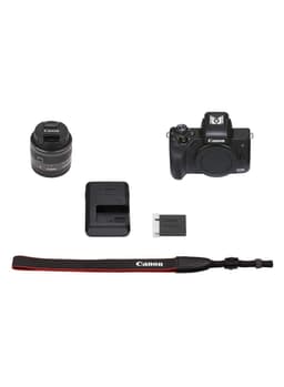 EOS M50 Mark II Mirrorless Digital Camera With 15-45mm Lens Black